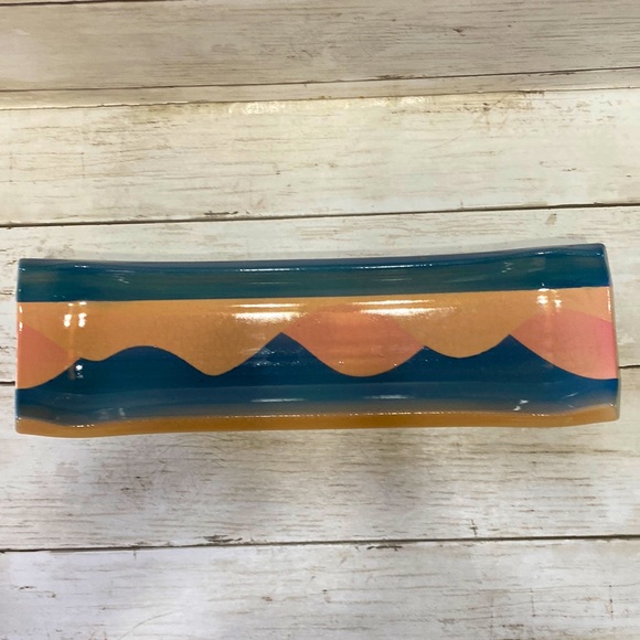 FRAN HOGAN Santa Fe NM Southwest Pottery Hand Made Serving/ Sushi Tray - Picture 2 of 7
